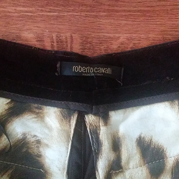 Roberto Cavalli velour & satin short pants - Picture 2 of 11
